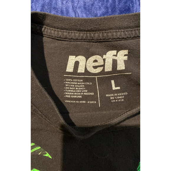 Neff Men's Crossed Palm Cotton Short Sleeve T-shirt Large Black - Picture 5 of 5